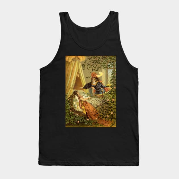 Vintage Fairy Tales, Sleeping Beauty by Carl Offterdinger Tank Top by MasterpieceCafe